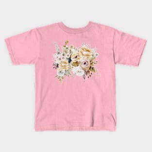 Cream Autumn Floral Bouquet Kids T-Shirt